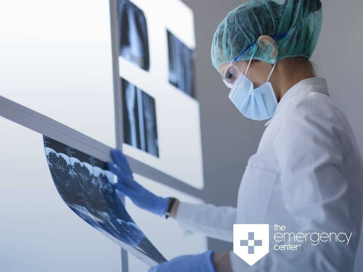 Emergency Room Physician Analyzing X-Ray Scans in San Antonio, TX
